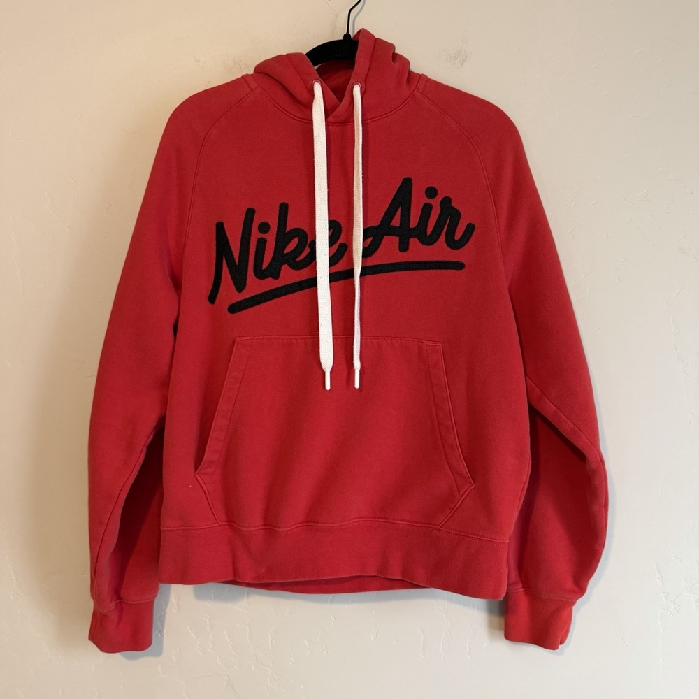 Nike‎ Air Fleece Pullover Hoodie Red/Black Men's Size Small